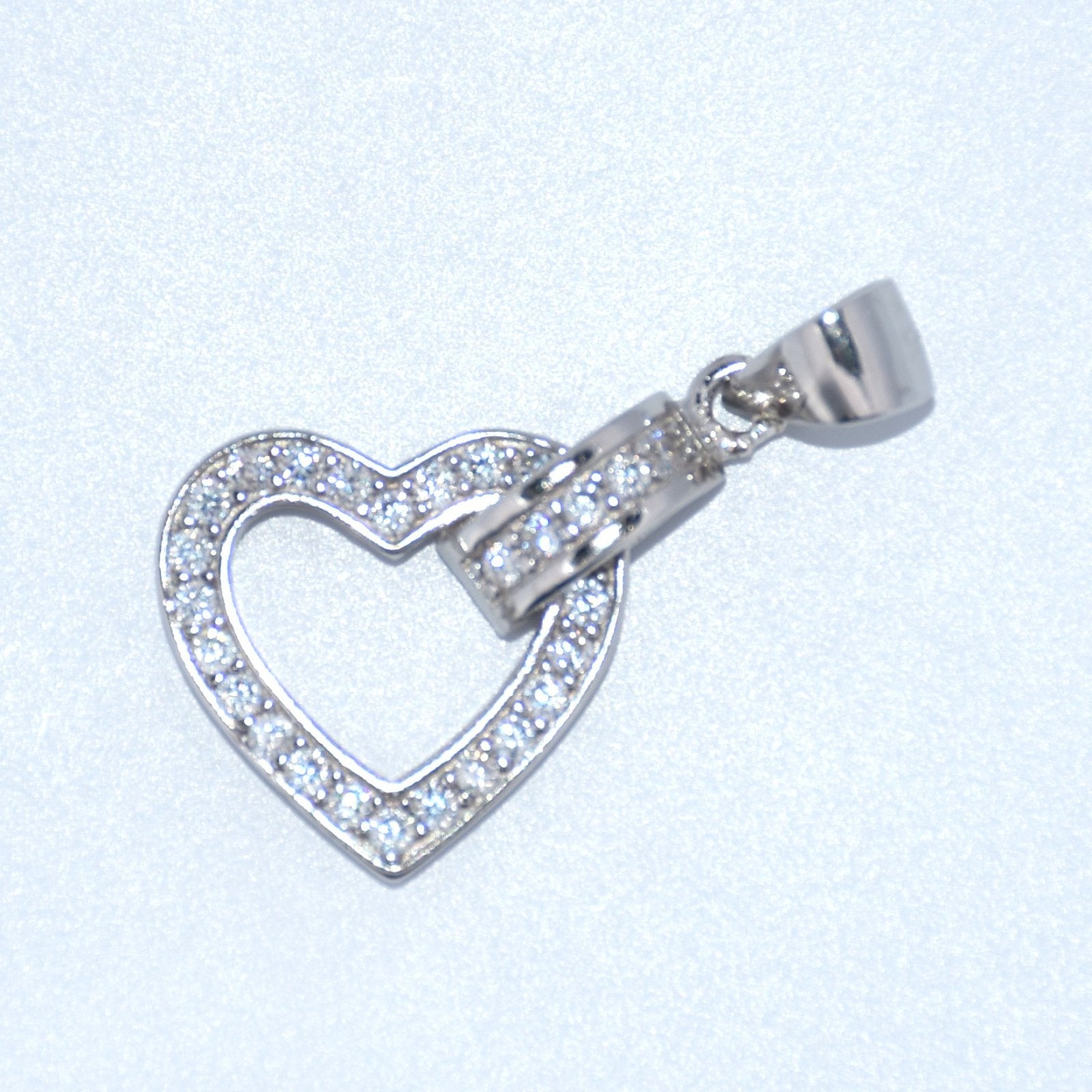 Sterling Silver | CZ Heart Pendant