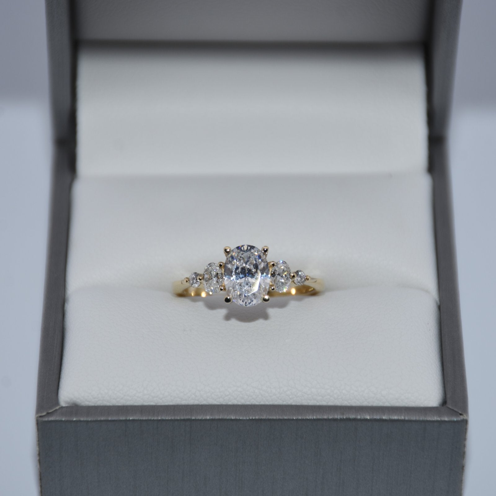 14K Gold | YG Classic Semi-Mount Oval Diamond Engagement Ring (Check Description)