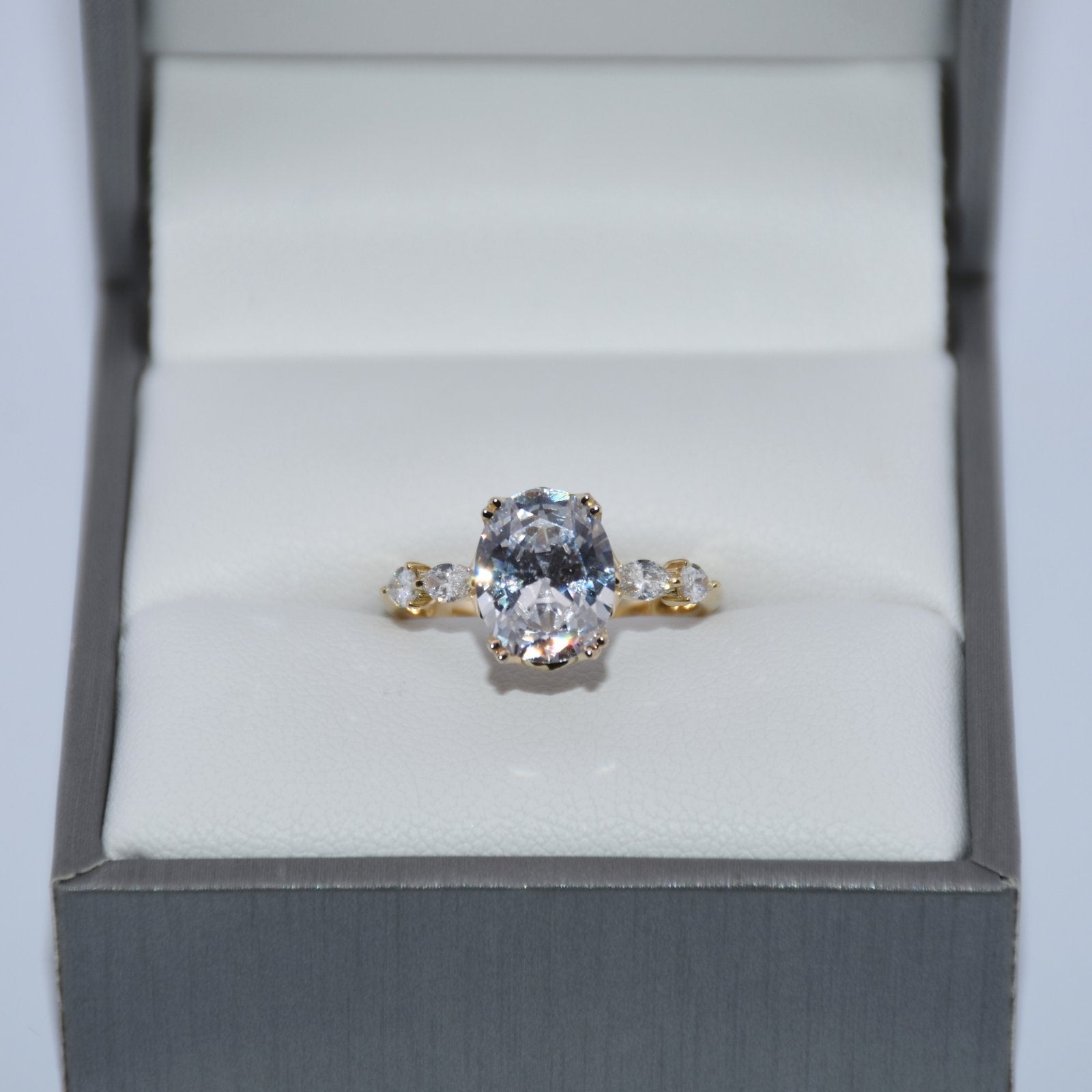 14K Gold | YG Hera Bridal Semi-Mount Oval Diamond Engagement Ring (Check Description)