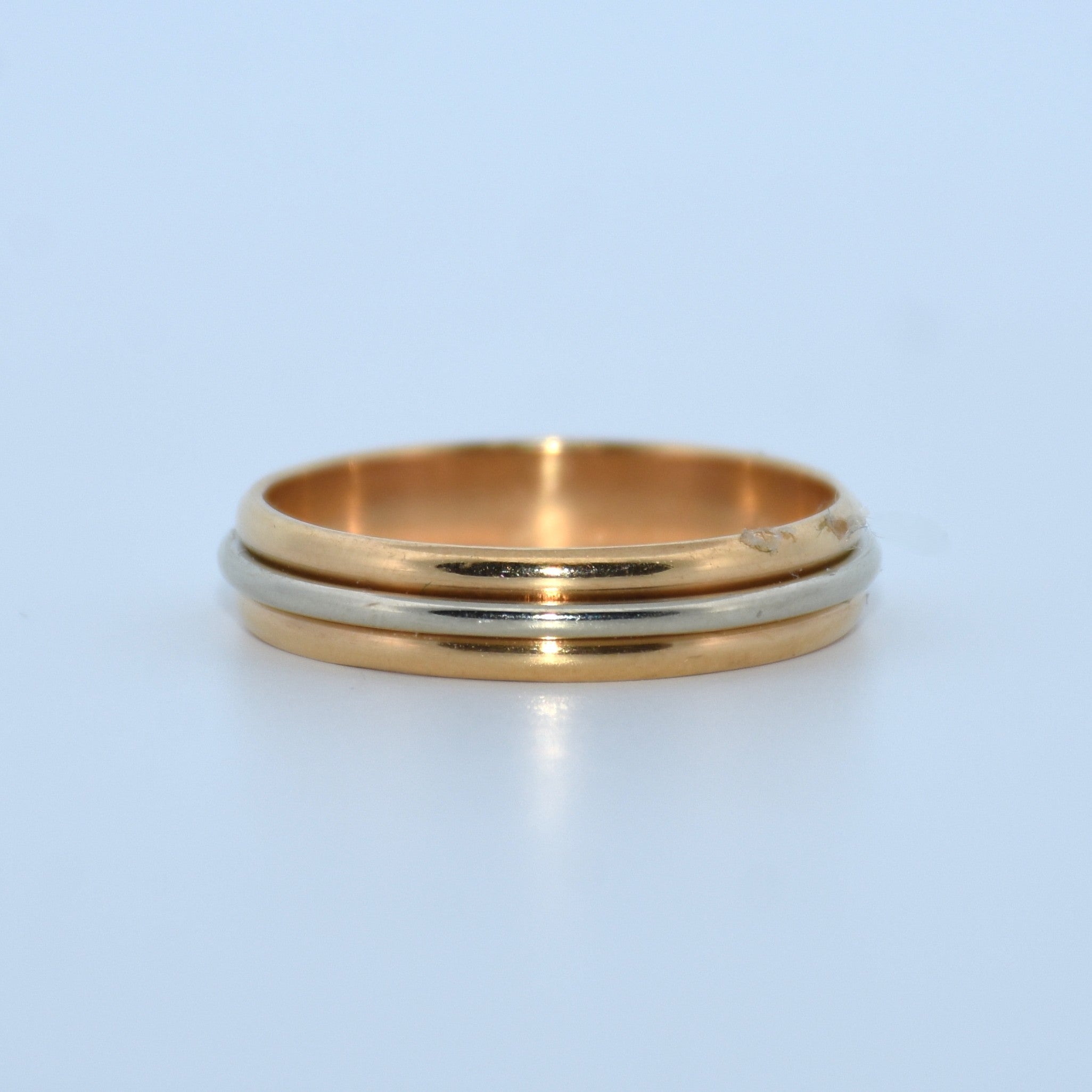 19.2K Portuguese Gold | Two Tone Polished Wedding Bands