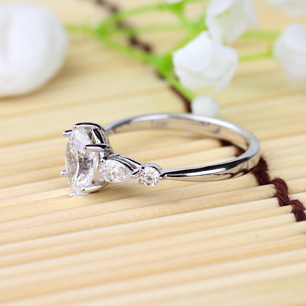 14K Gold | WG Classic Semi-Mount Oval Diamond Engagement Ring (Check Description)