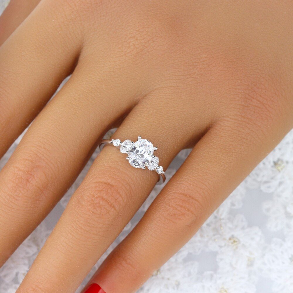 14K Gold | YG Classic Semi-Mount Oval Diamond Engagement Ring (Check Description)