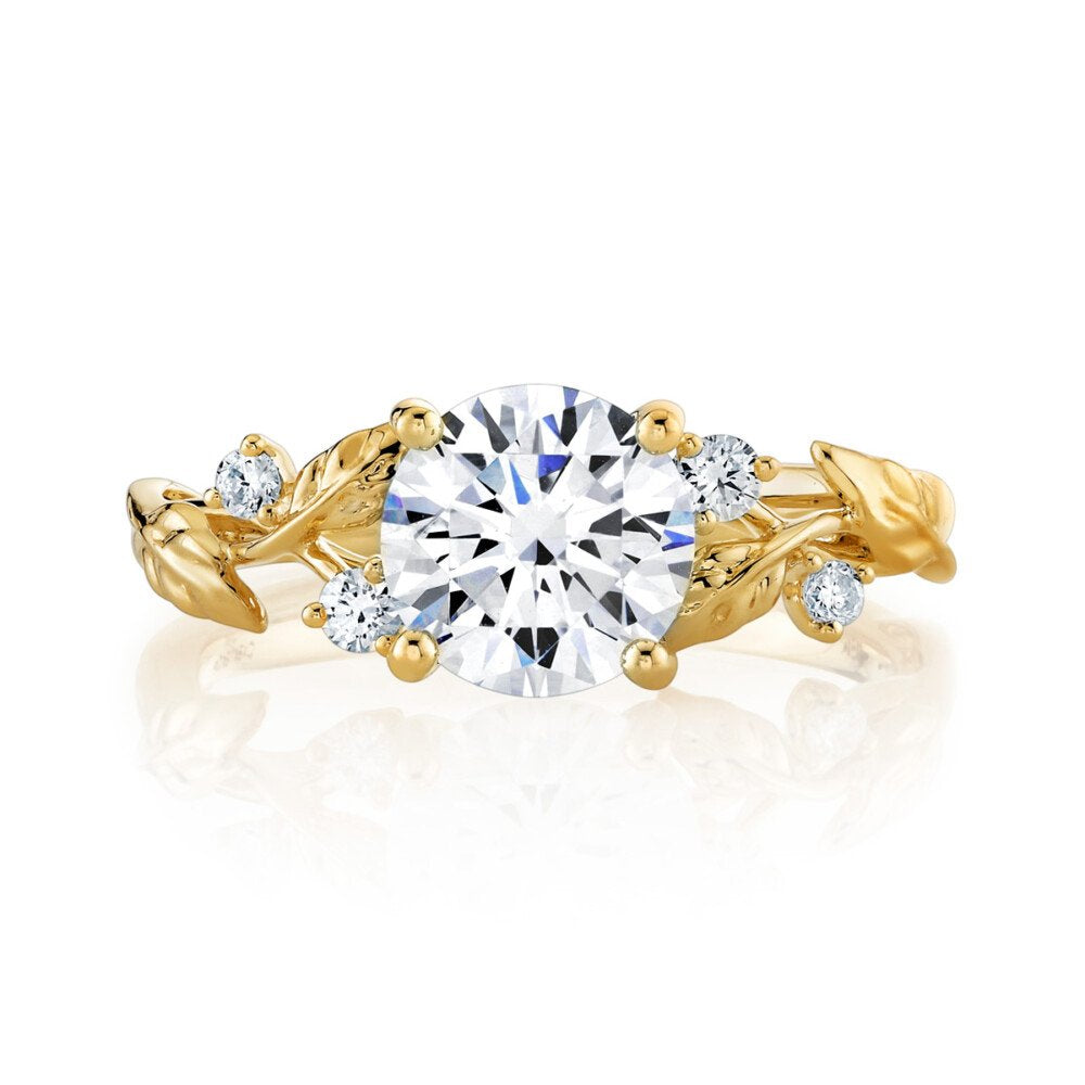 14K Gold | YG/WG Lyria Bridal Semi-Mount Round Diamond Engagement Ring (Check Description)