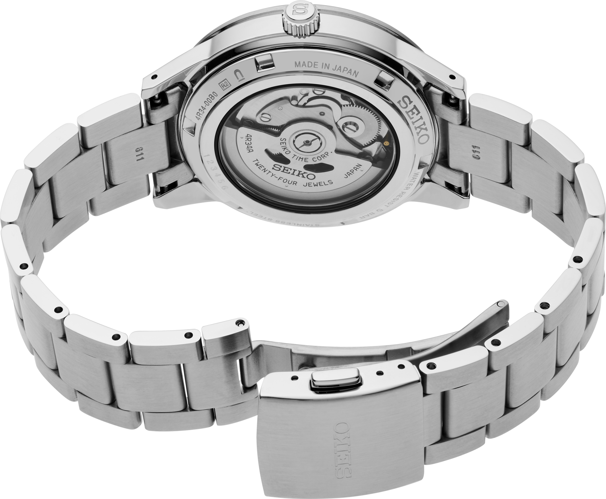 Seiko Presage SSK009 Style 60s SS Automatic GMT Blue Dial Watch