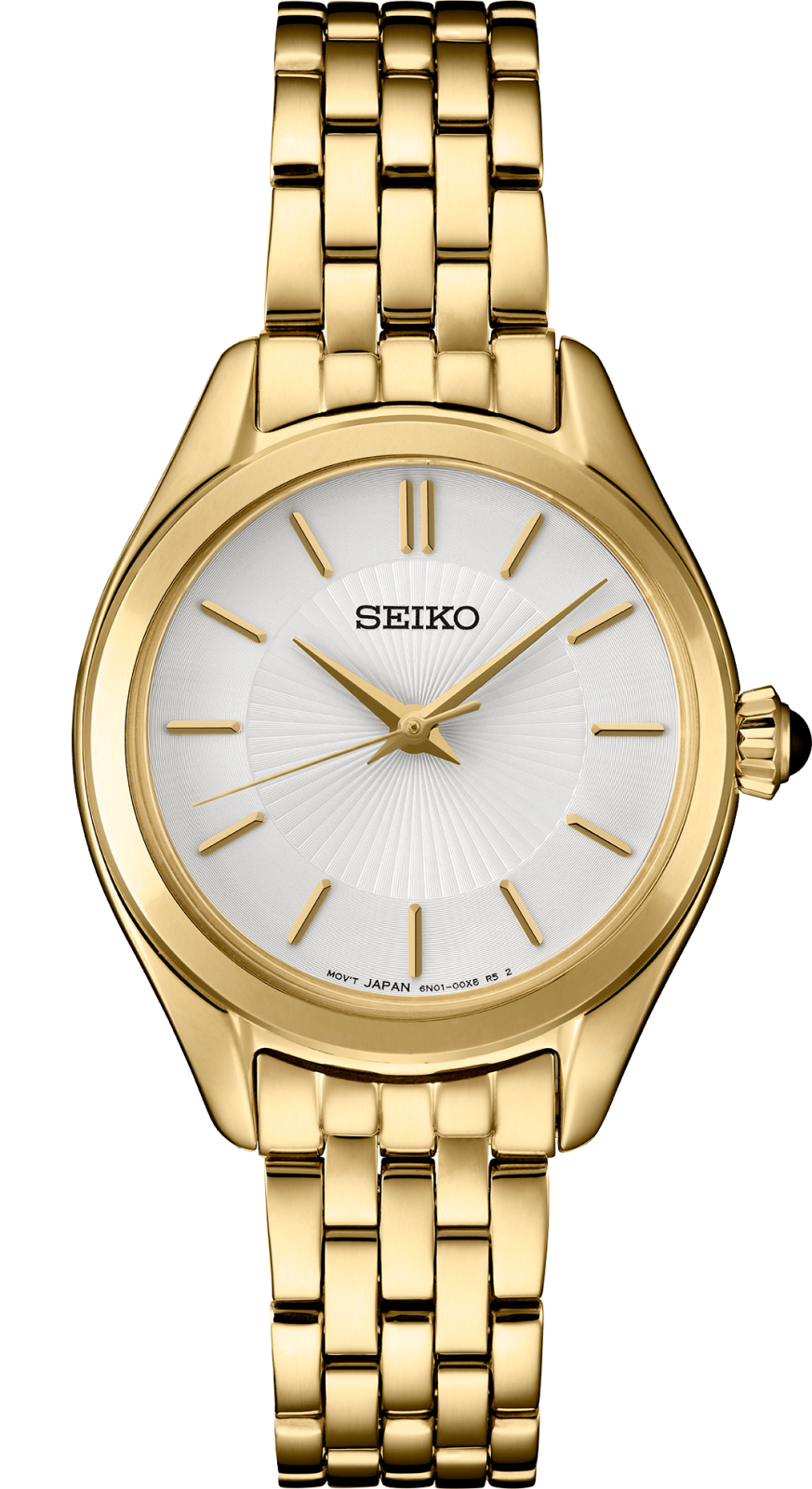 Seiko Essentials SS GP Quartz White Dial Watch SUR538