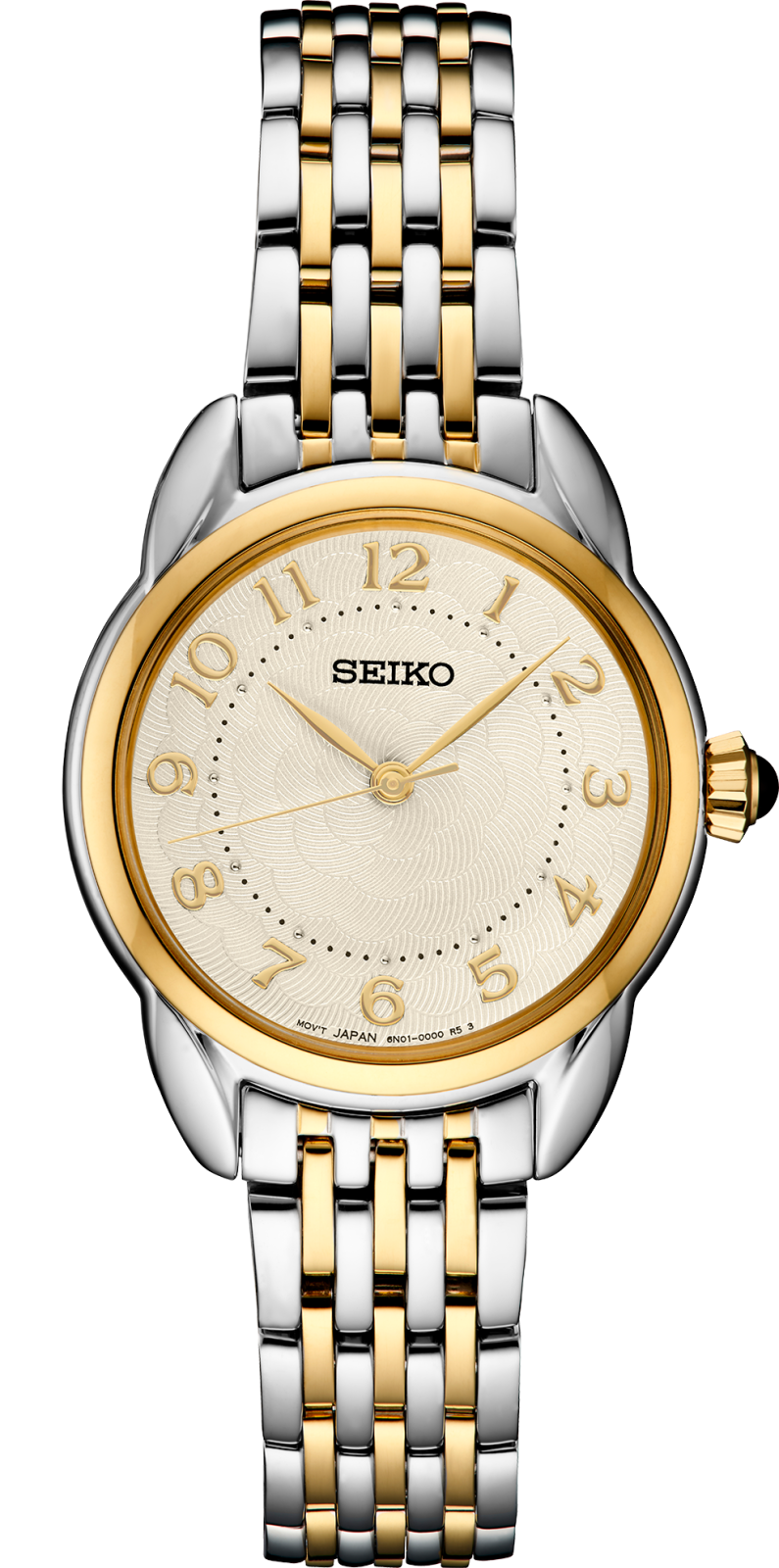 Seiko Essentials SS TT Quartz Ivory Dial Watch SUR562