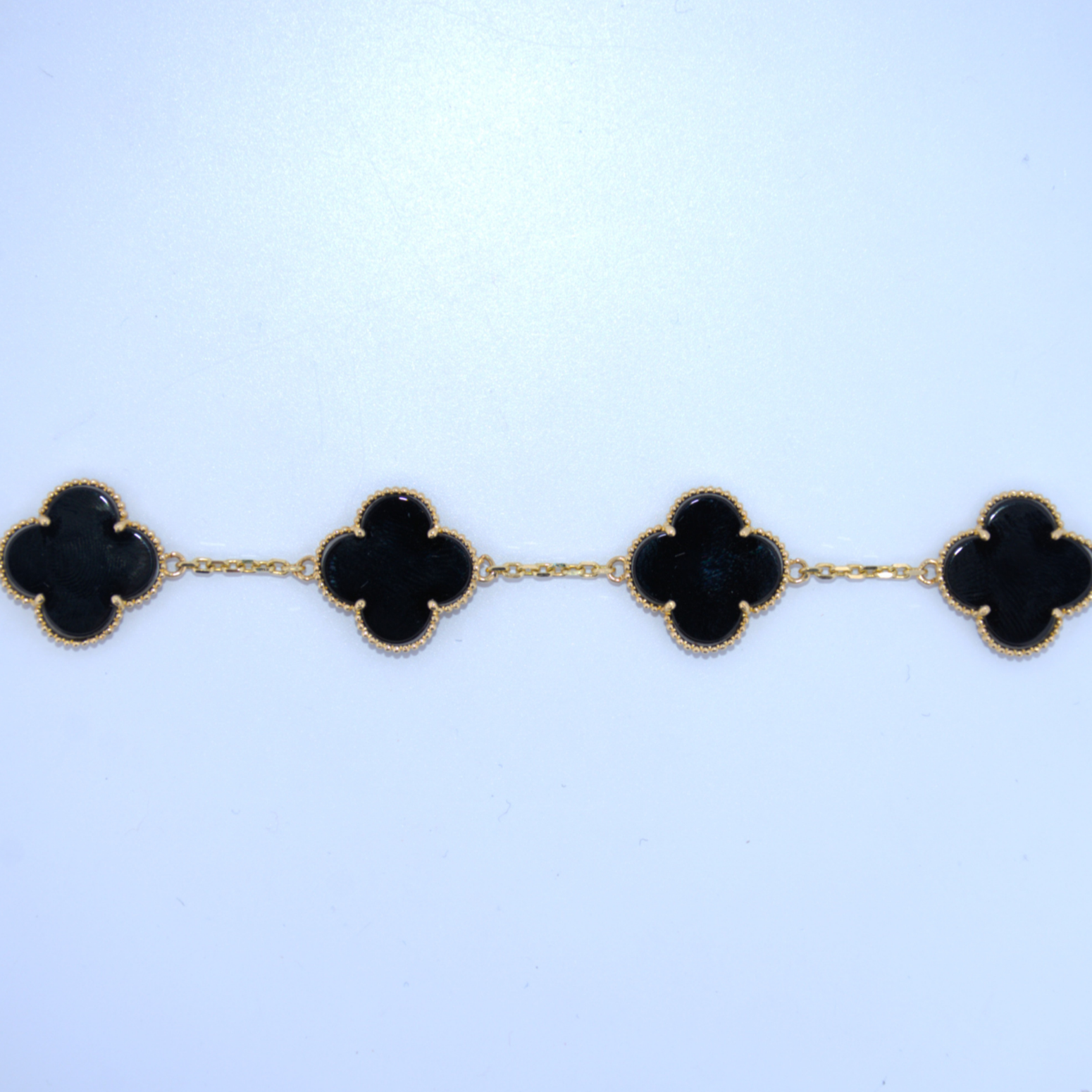 14K Gold | YG Black Clover Bracelet