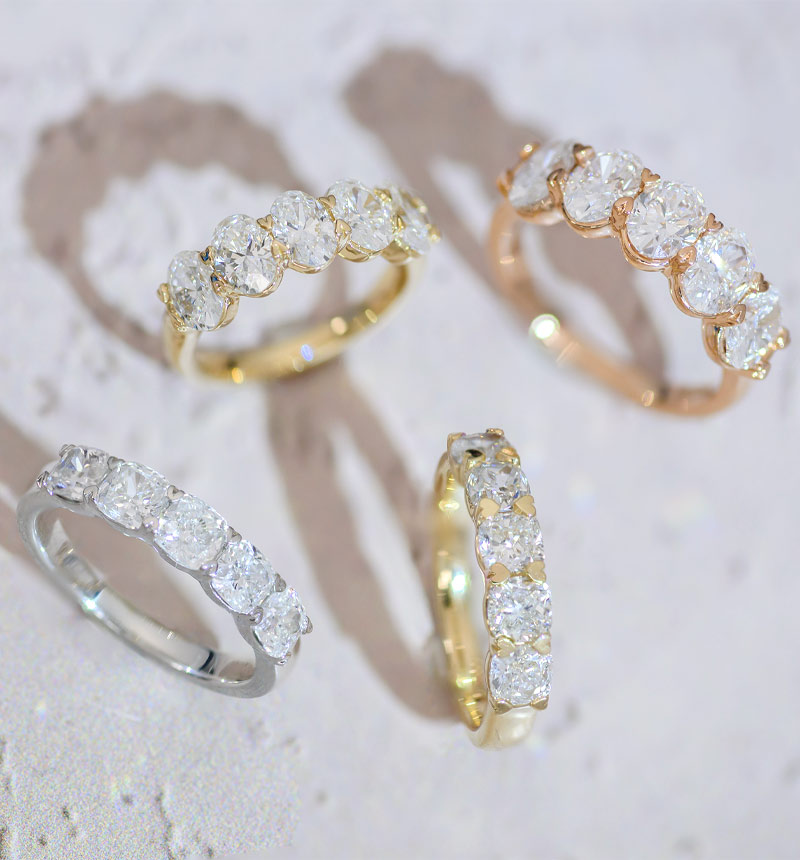 Lab Diamond Wedding Band