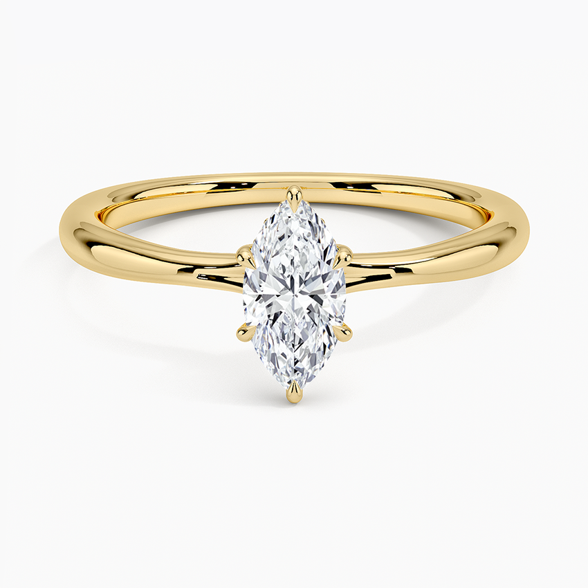 14K Gold | .5ct Marquise Natural Diamond Solitaire Engagement Ring