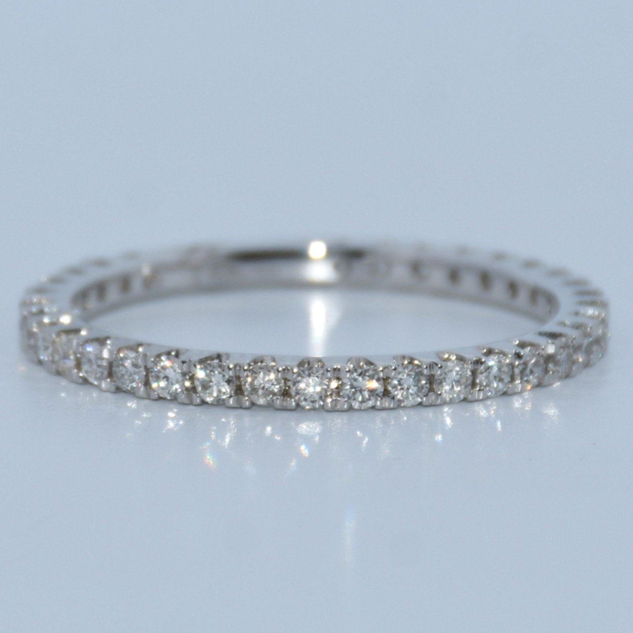 14K Gold | .50ct White Gold Natural Diamond Eternity Wedding Band