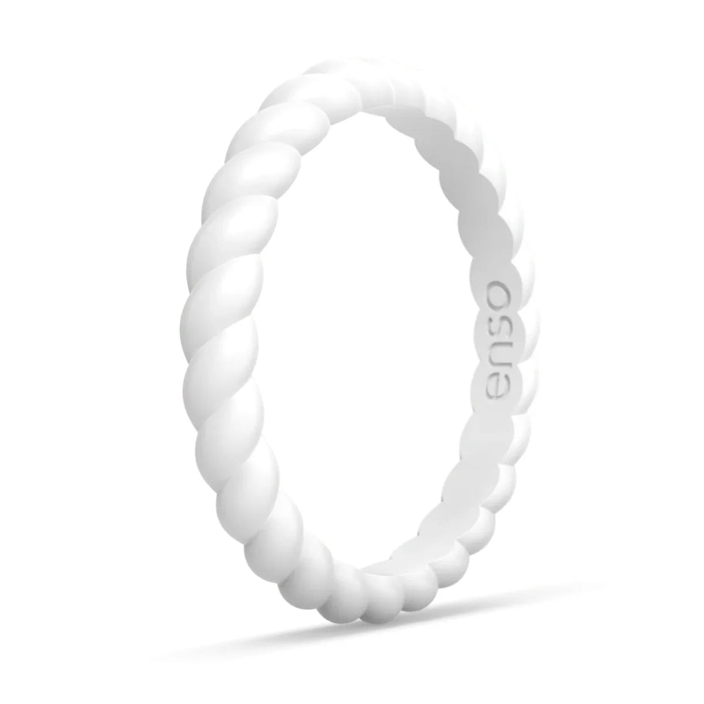 Enso Silicone Rings | White/Turquoise 2-Pack