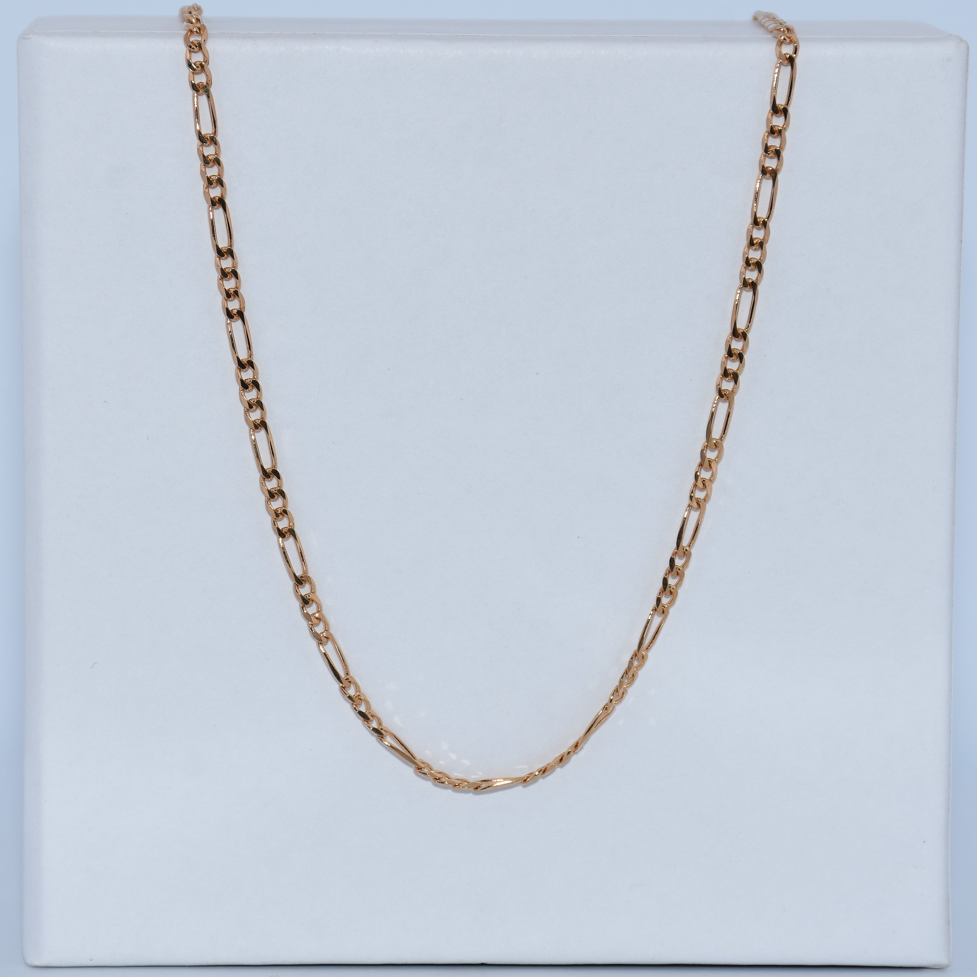 19.2K Portuguese Gold | Solid Figaro Chains