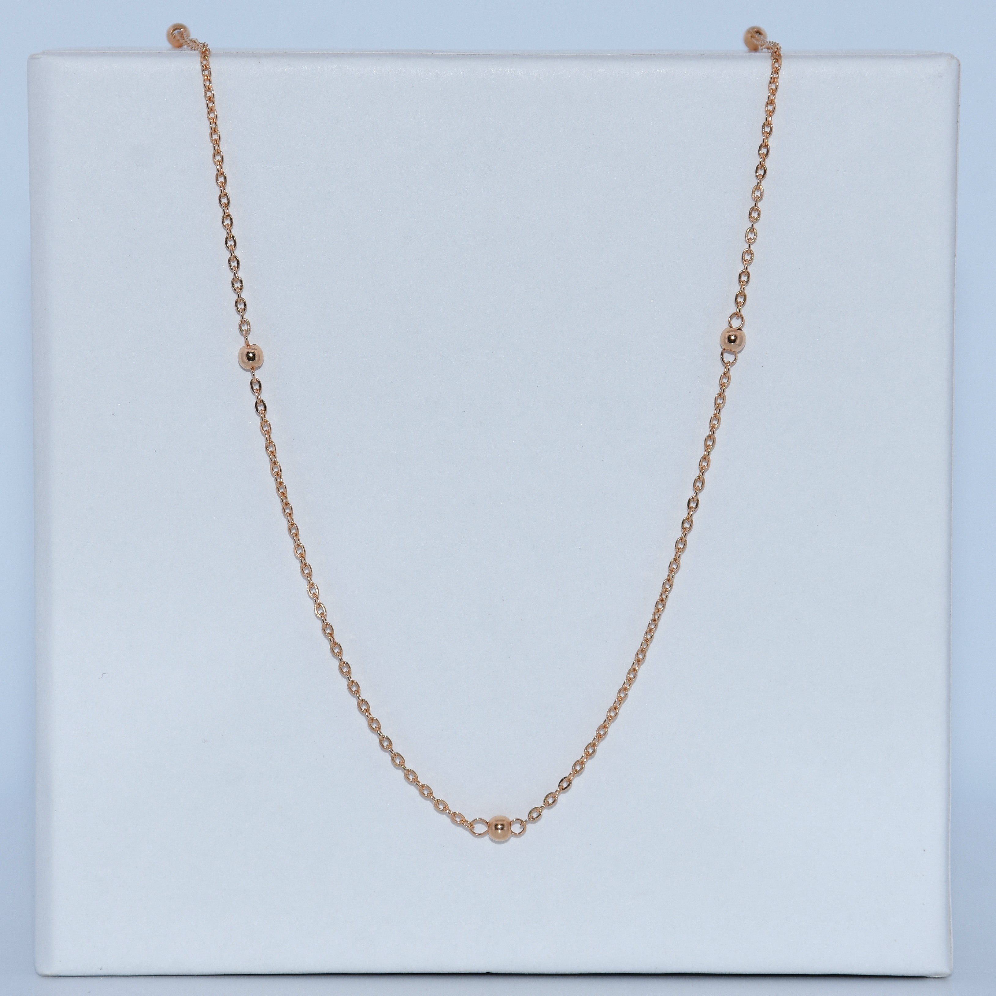 19.2K Portuguese Gold | YG Dainty Ball Necklace