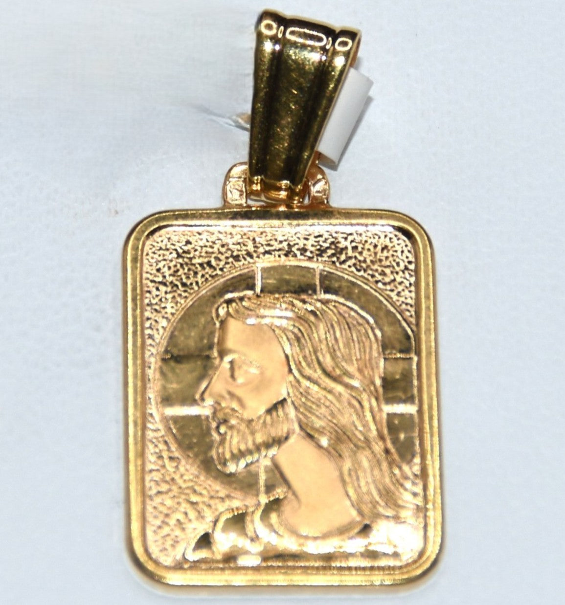 19.2K Portuguese Gold | Square Jesus Pendant