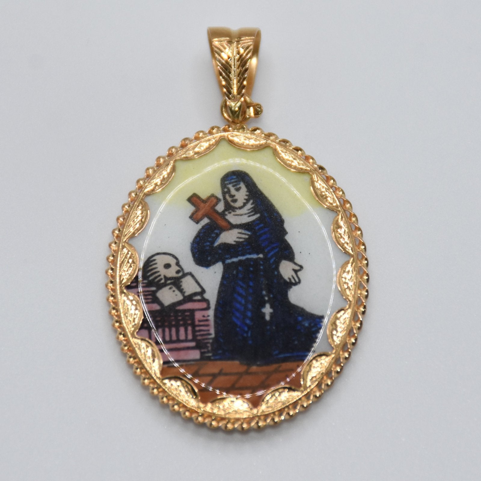 19.2K Portuguese Gold | Vintage Saint Rita Pendant