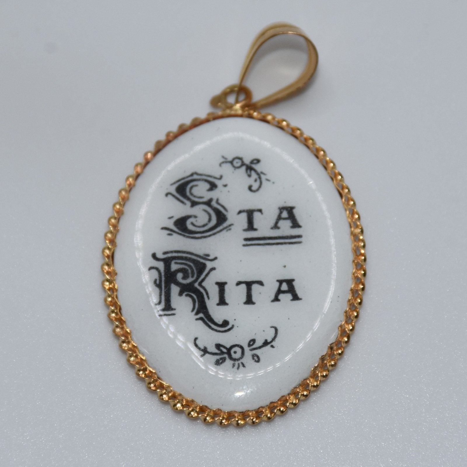 19.2K Portuguese Gold | Vintage Saint Rita Pendant