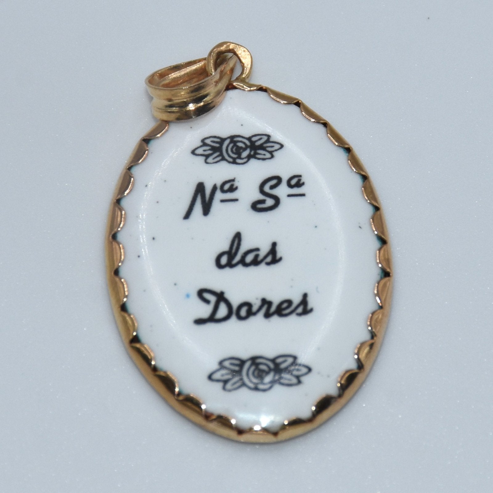 19.2K Portuguese Gold | Vintage Our Lady Of Sorrows Pendant