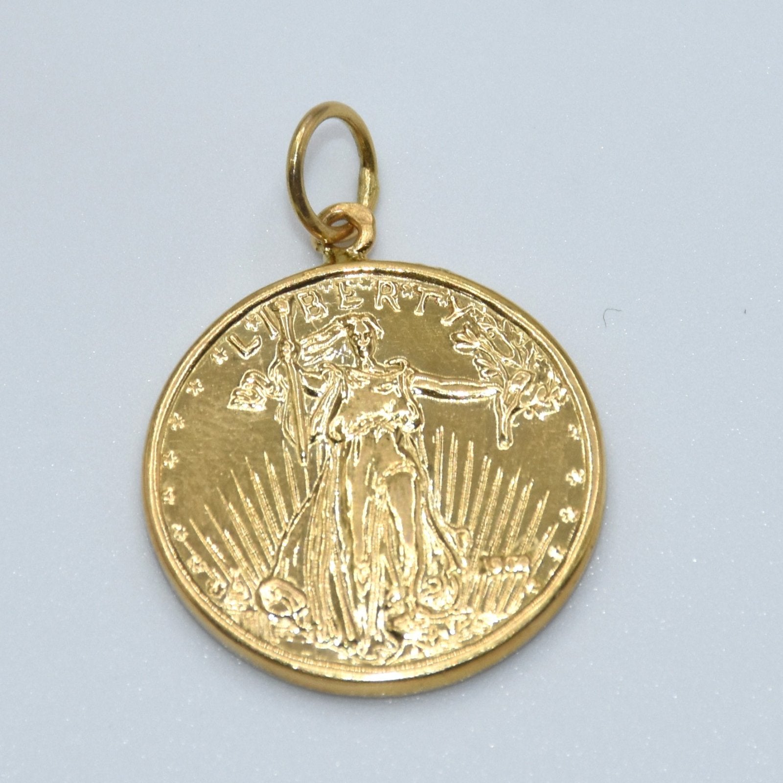 19.2K Portuguese Gold | Liberty Coin Style Pendant
