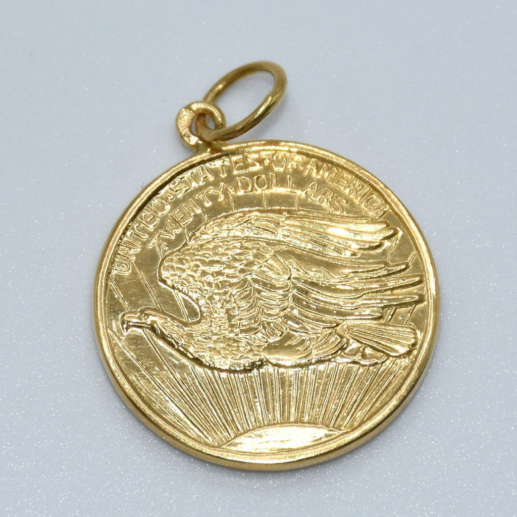 19.2K Portuguese Gold | Liberty Coin Style Pendant