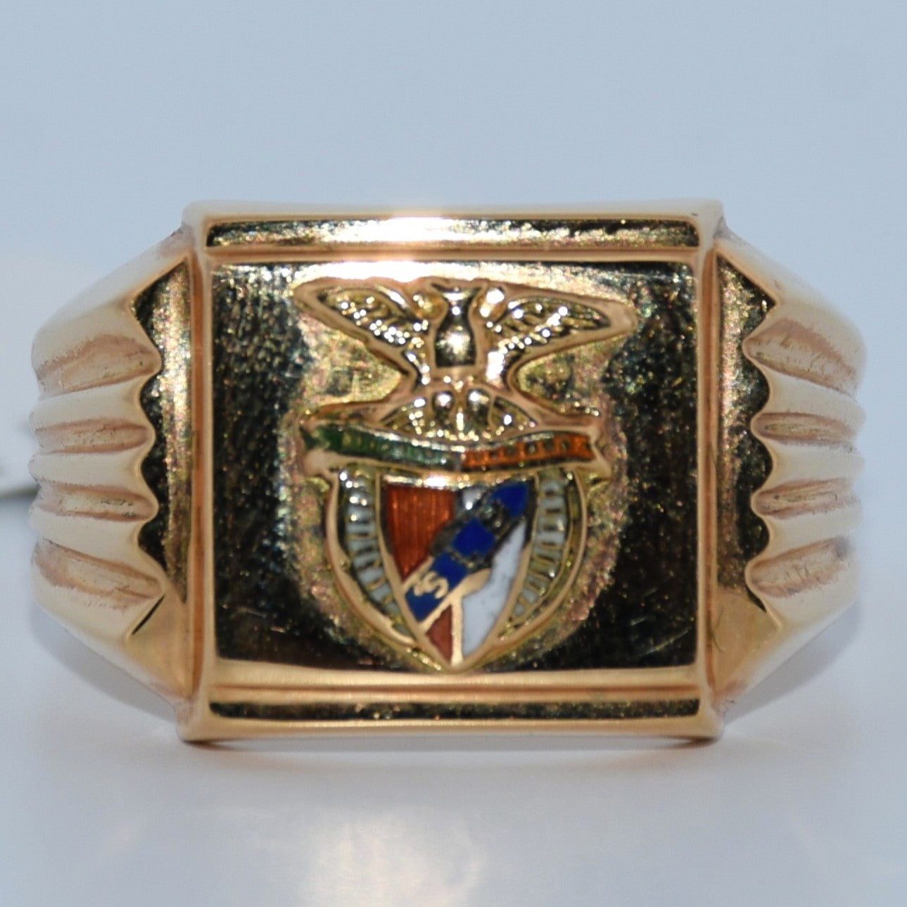19.2K Portuguese Gold | American/Portuguese Flag Rings