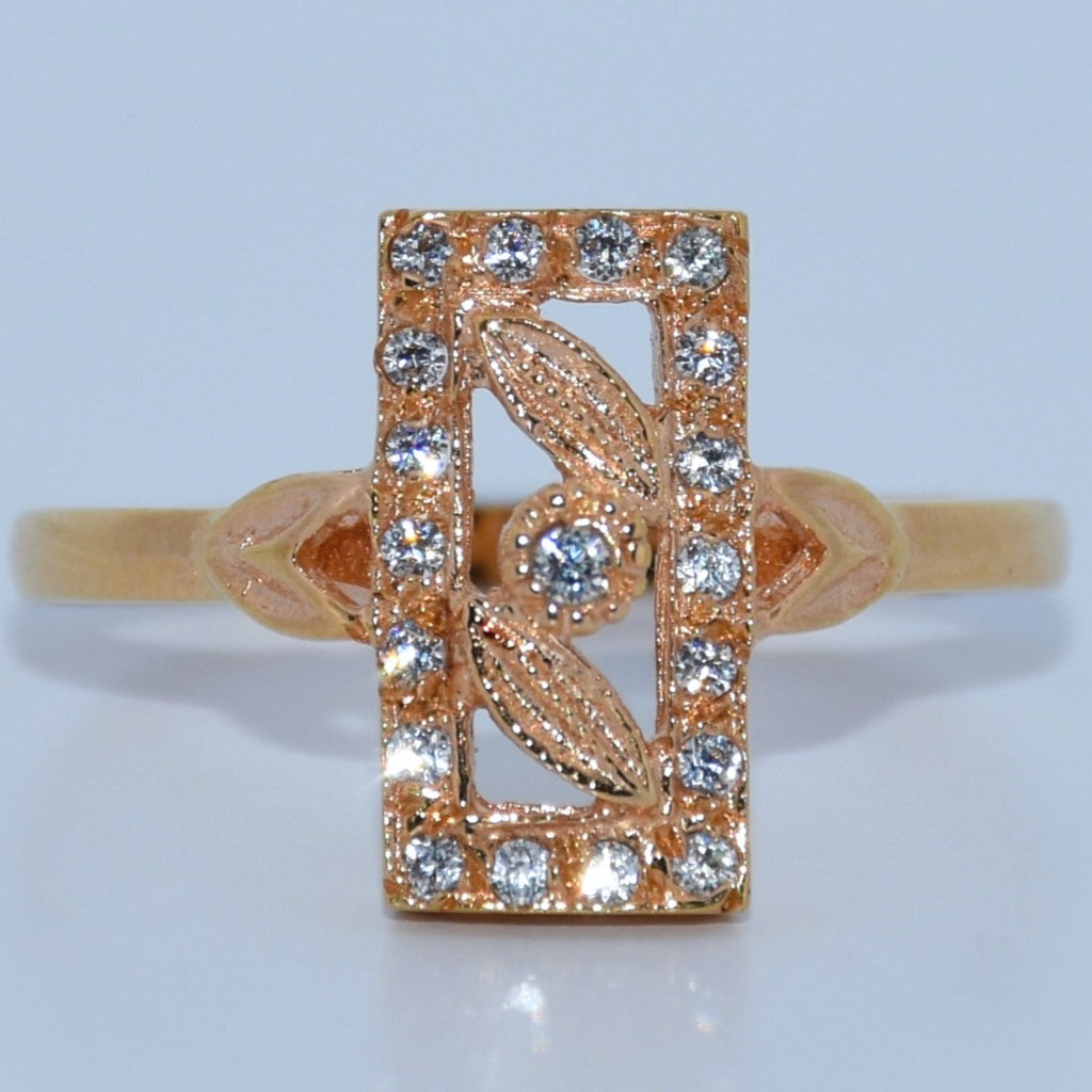 19.2K Portuguese Gold | Emerald Cut CZ Ring