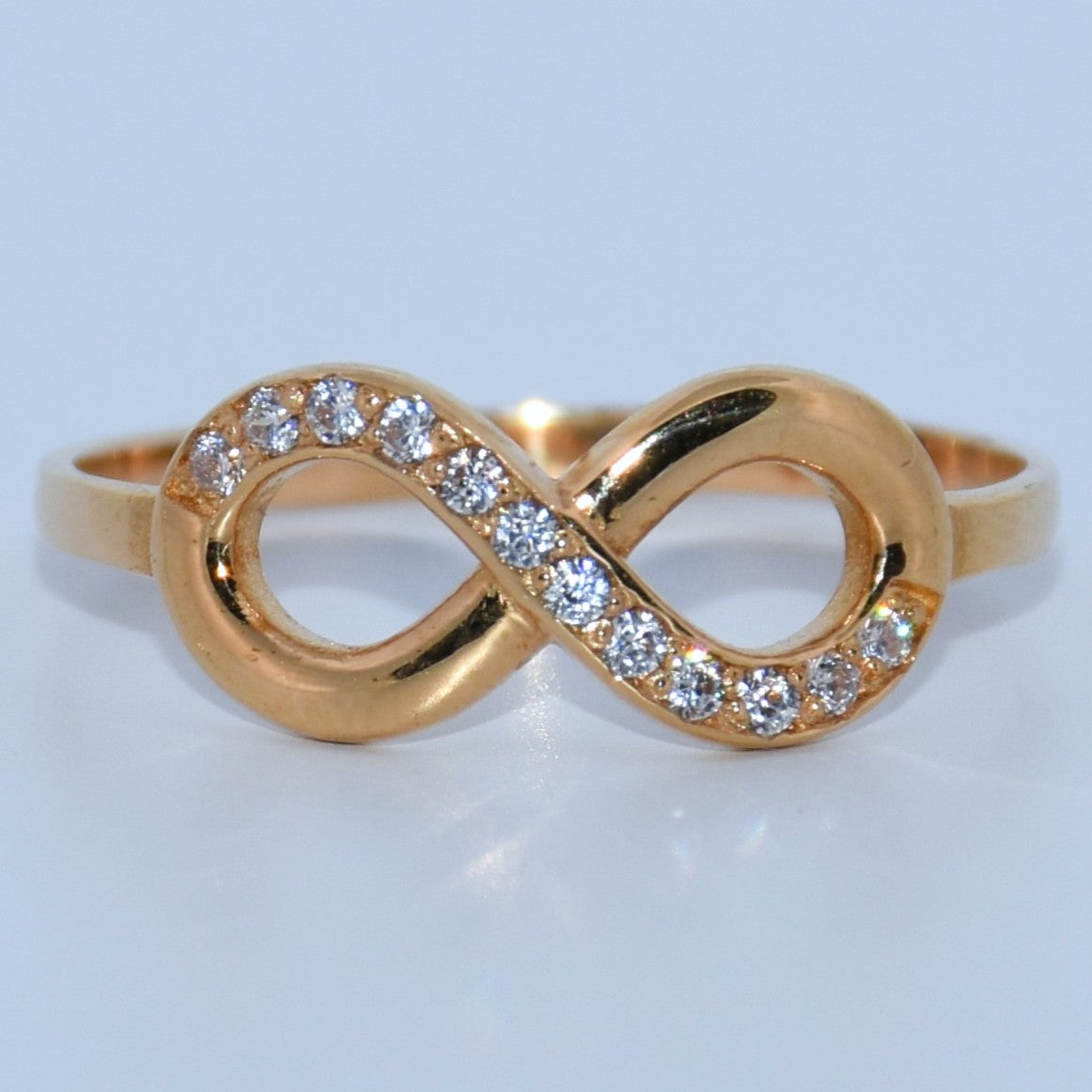 19.2K Portuguese Gold | Infinity Ring with CZ