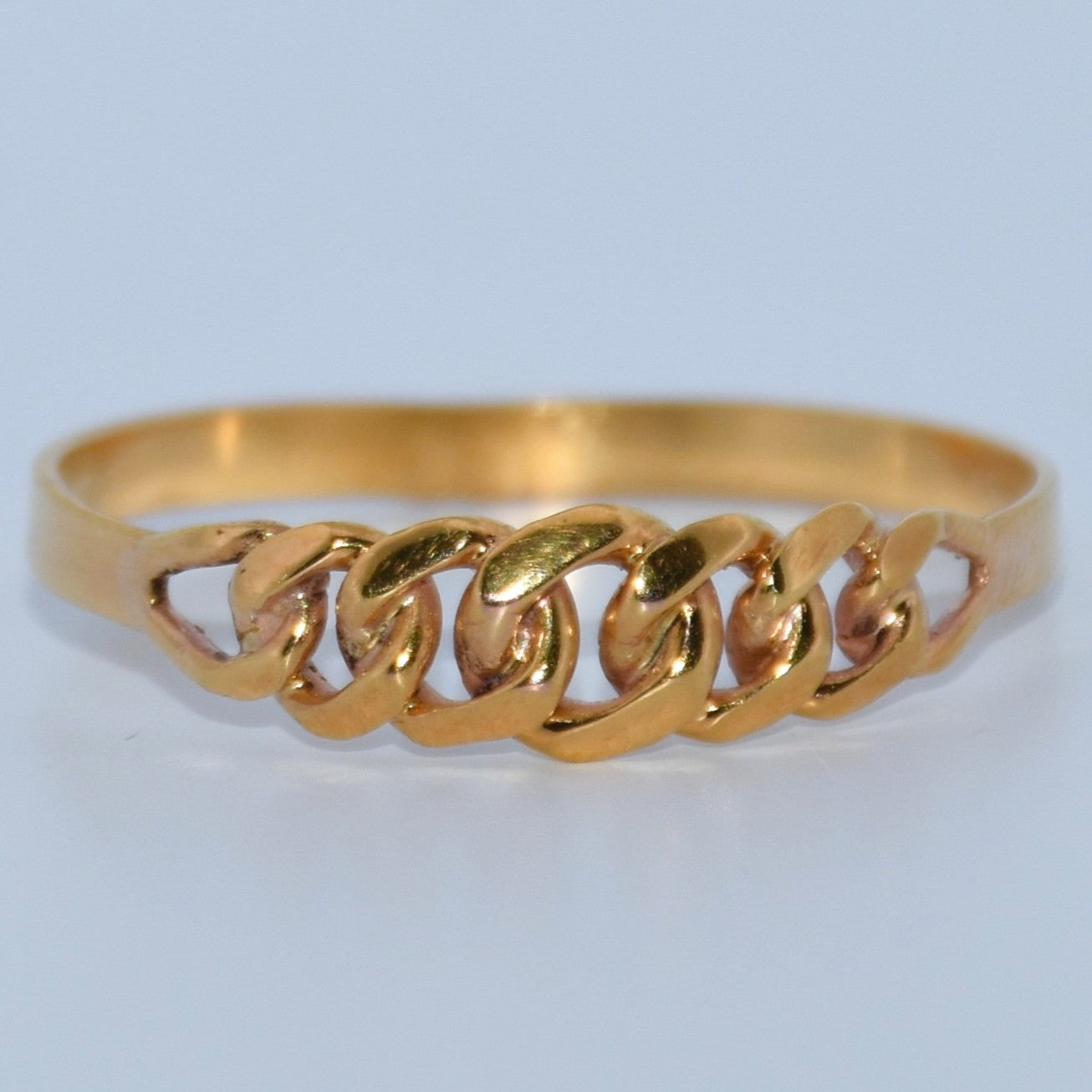19.2K Portuguese Gold | Chain Link Design Ring