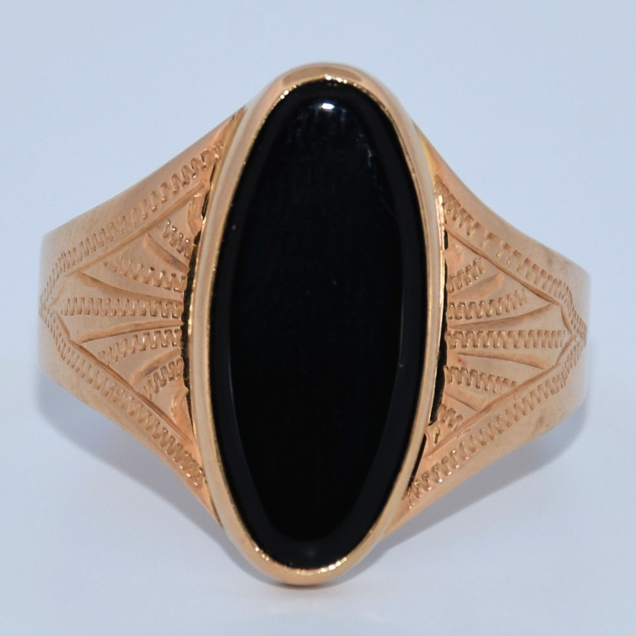 19.2K Portuguese Gold | Black Onyx Ring
