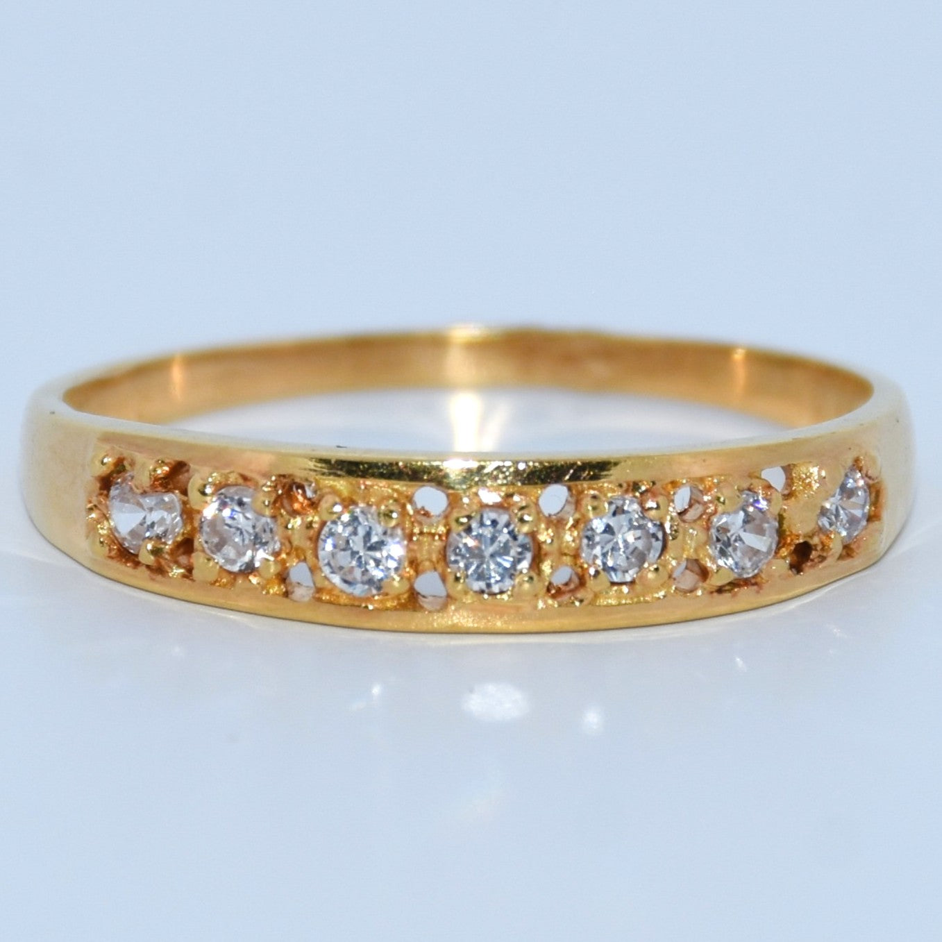 19.2K Portuguese Gold | Seven Stone Band Ring