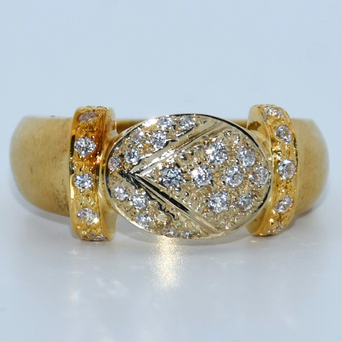 19.2K Portuguese Gold | Textured Ring