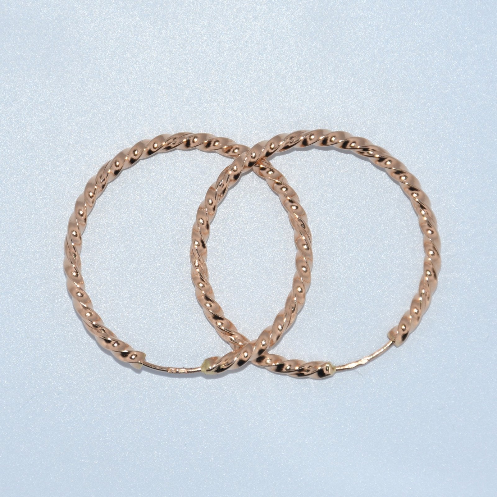 19.2K Portuguese Gold | Twist Hoop (Argolas) 30mm Earrings