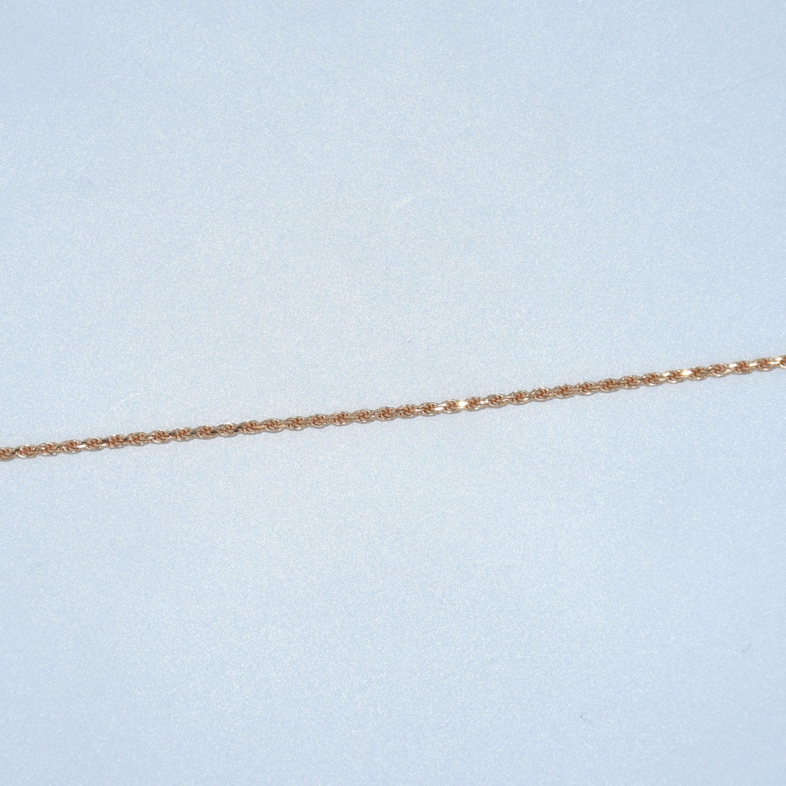 19.2K Portuguese Gold | 7" 1mm Rope Bracelet