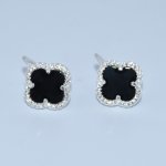 Sterling Silver | Clover Omega Cuff Earrings