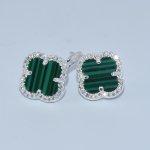 Sterling Silver | Clover Omega Cuff Earrings