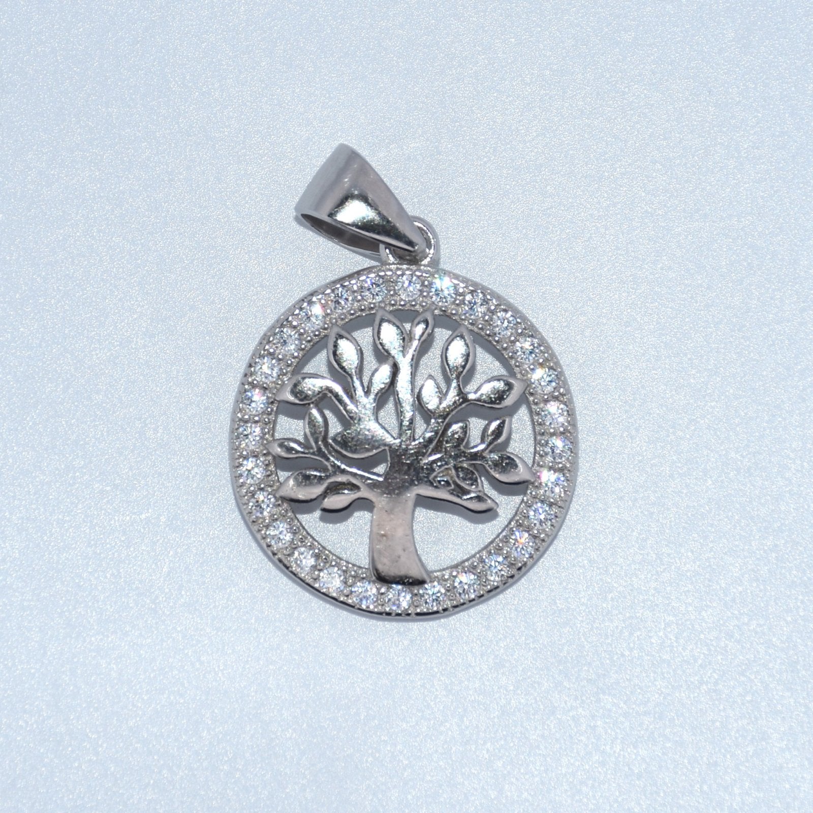 Sterling Silver | CZ Tree Pendant