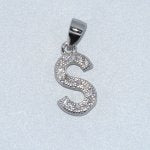 Sterling Silver | CZ Letter Charm