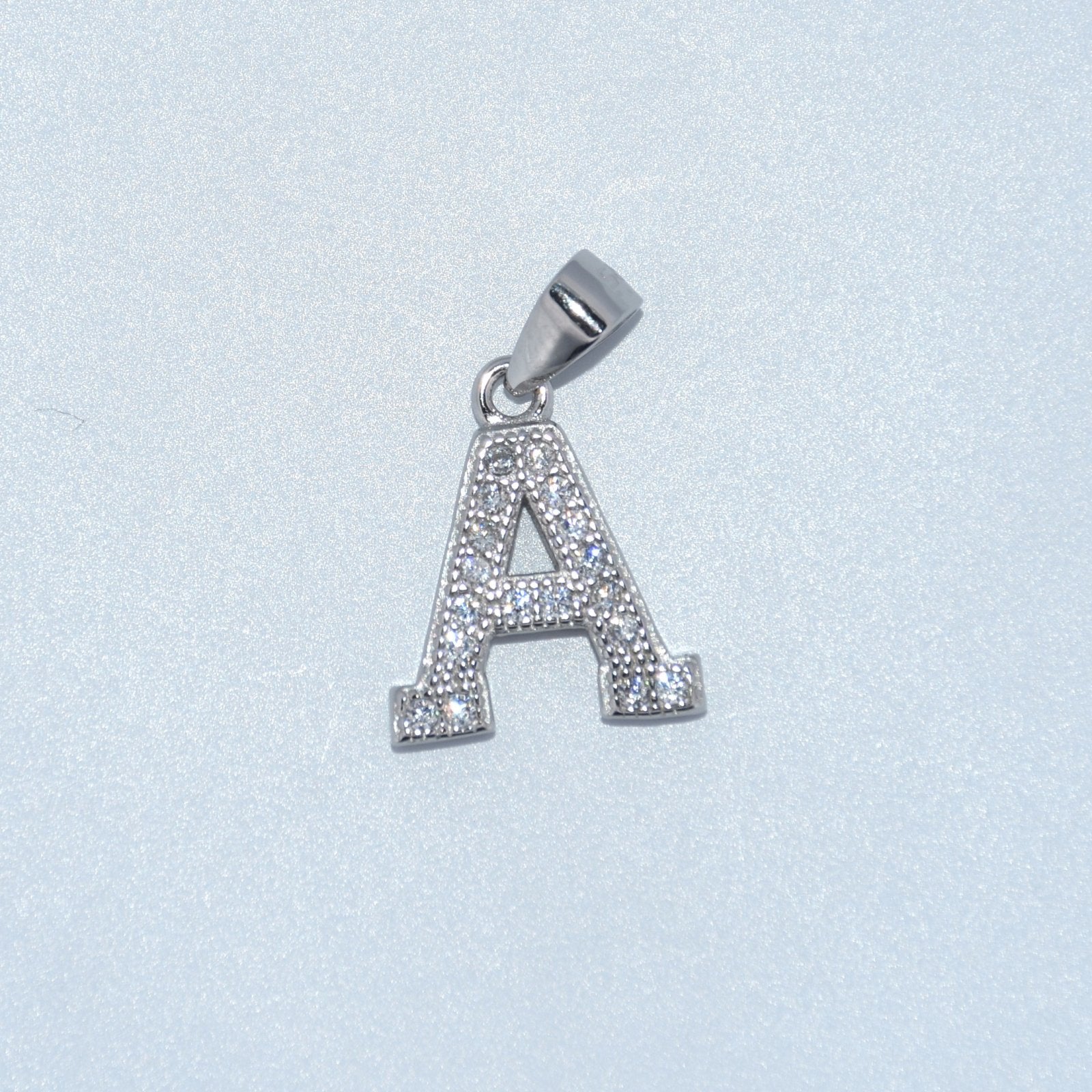 Sterling Silver | CZ Letter Charm