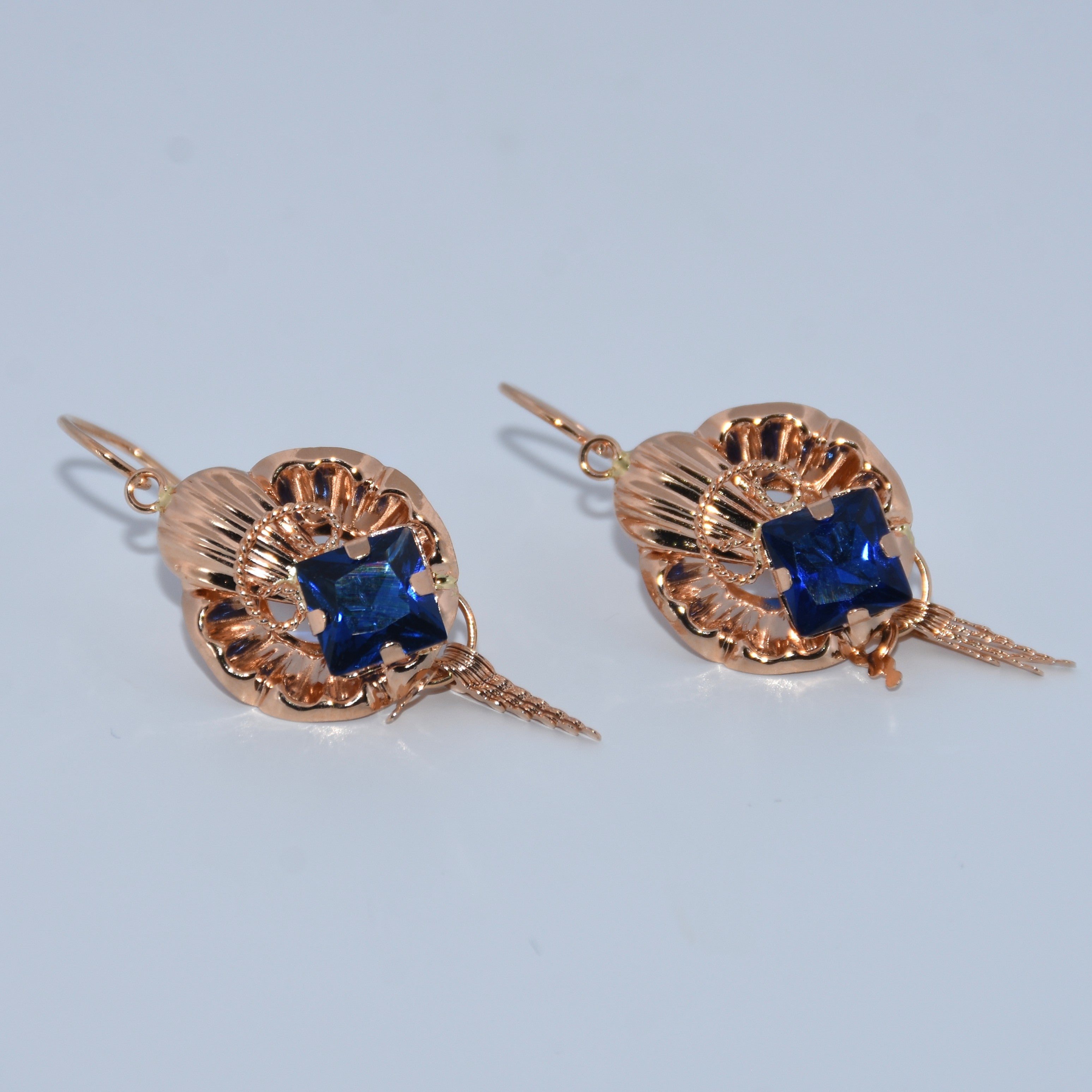 19.2K Portuguese Gold | Antique Stone Earrings