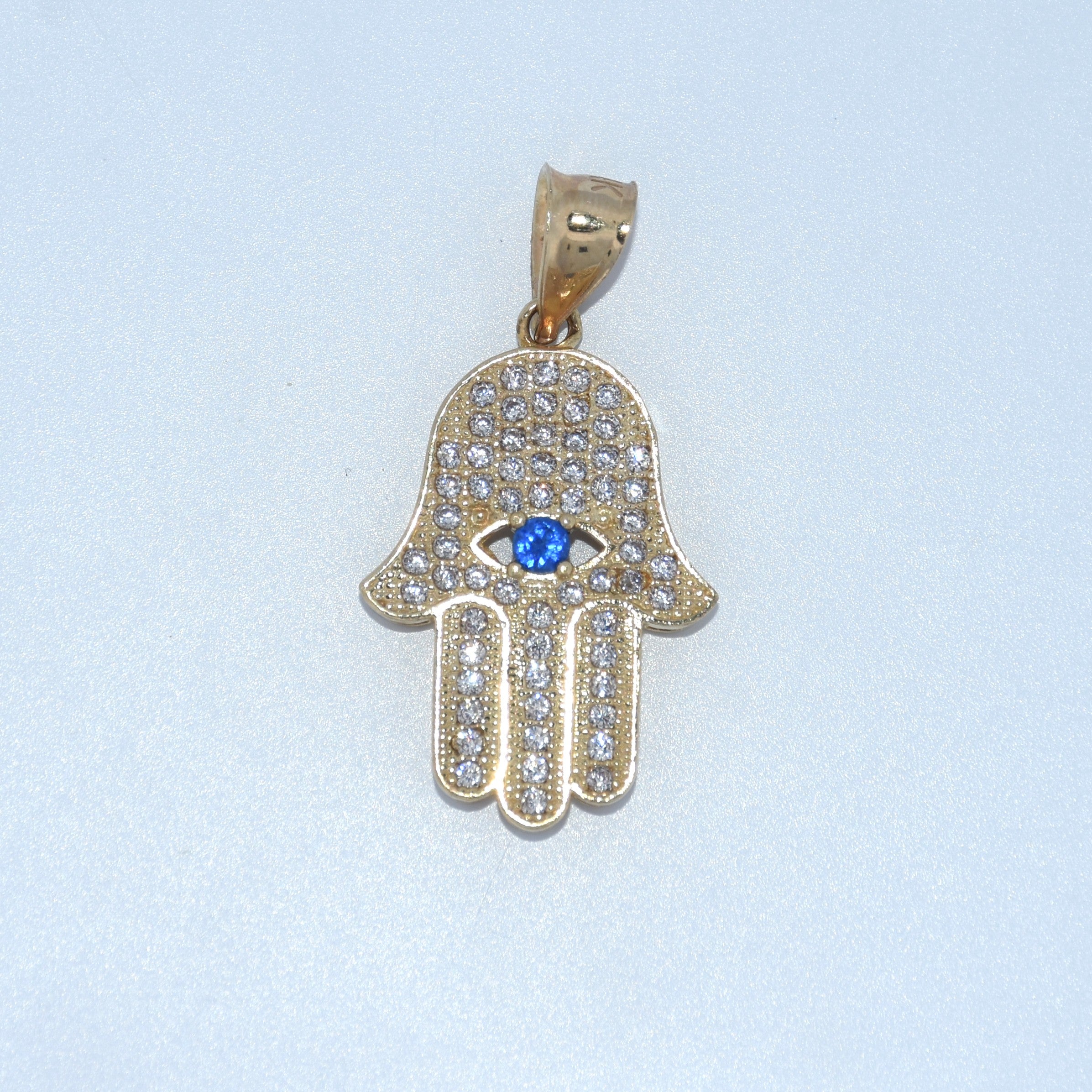 14K Gold | Hamsa Hand Pendant