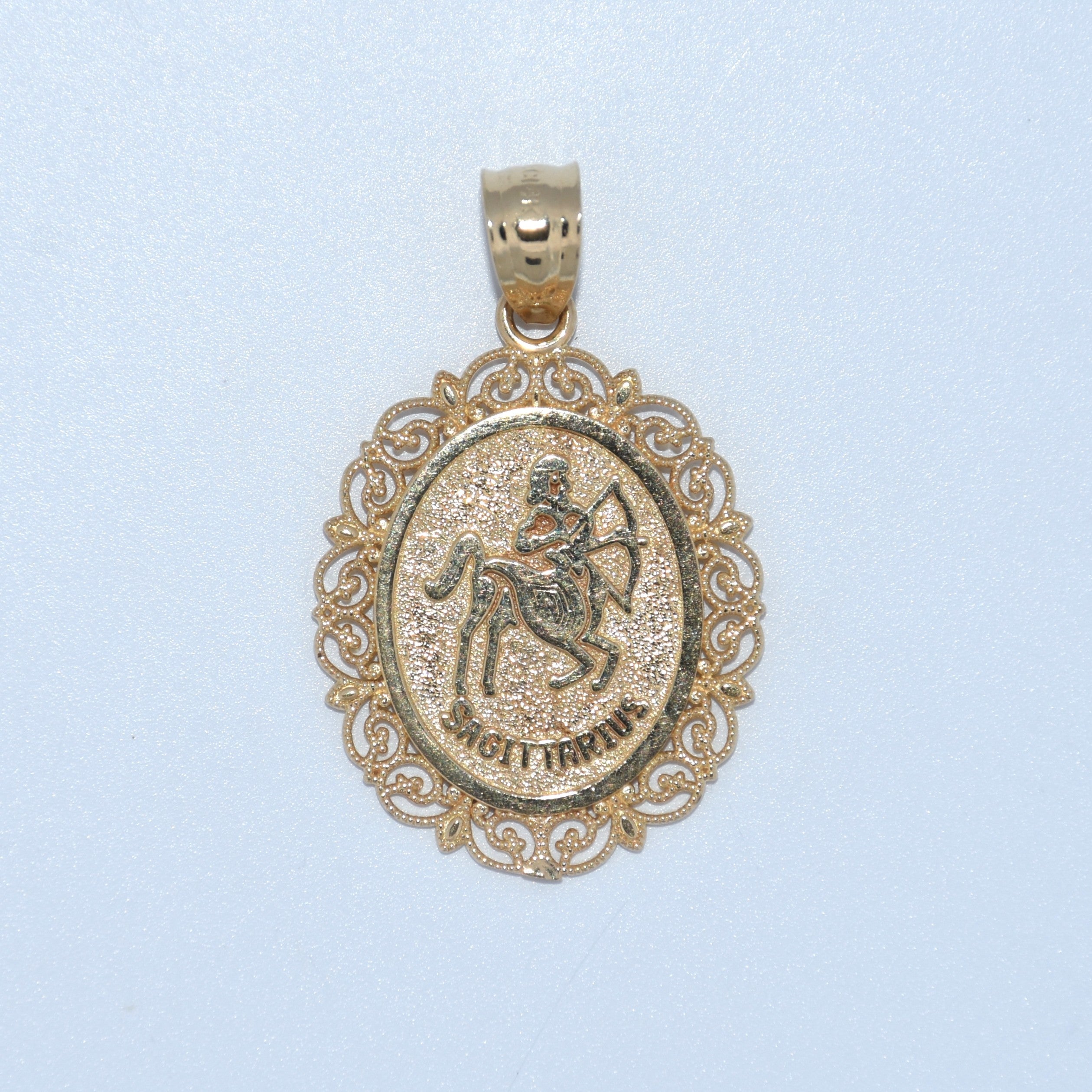 14K Gold | Oval Zodiac Pendants
