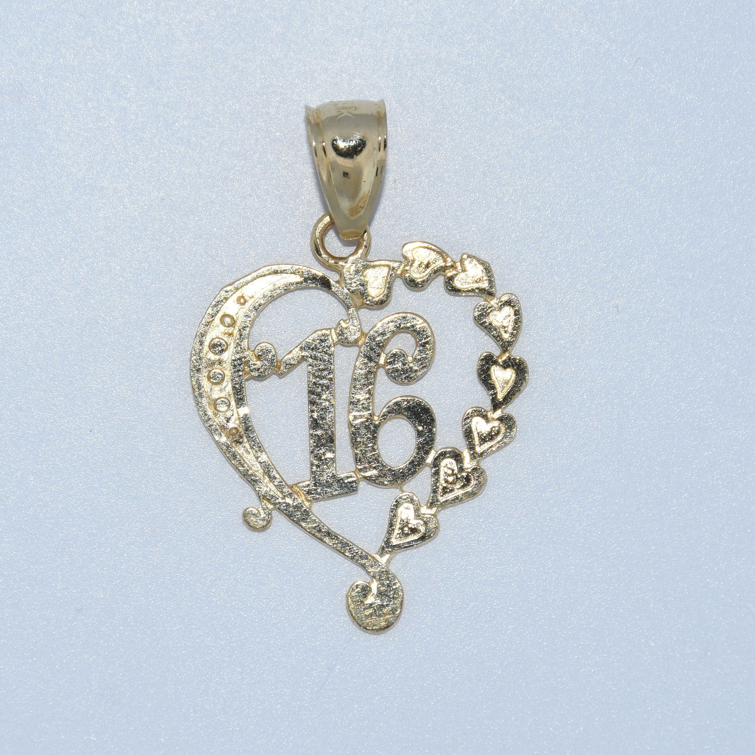 14K Gold | YG 16 Heart Pendant