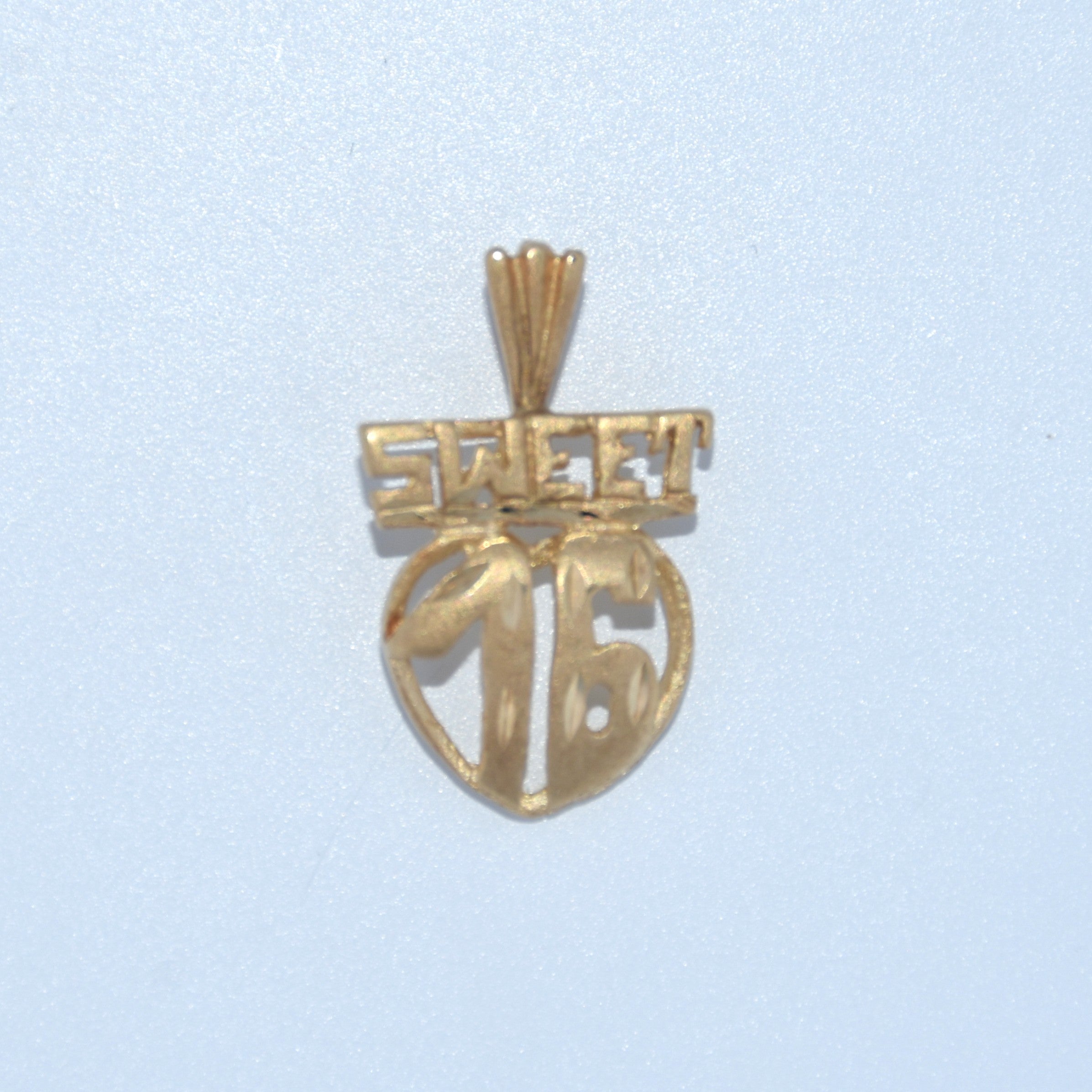 14K Gold | Sweet 16 Block Letter Charm
