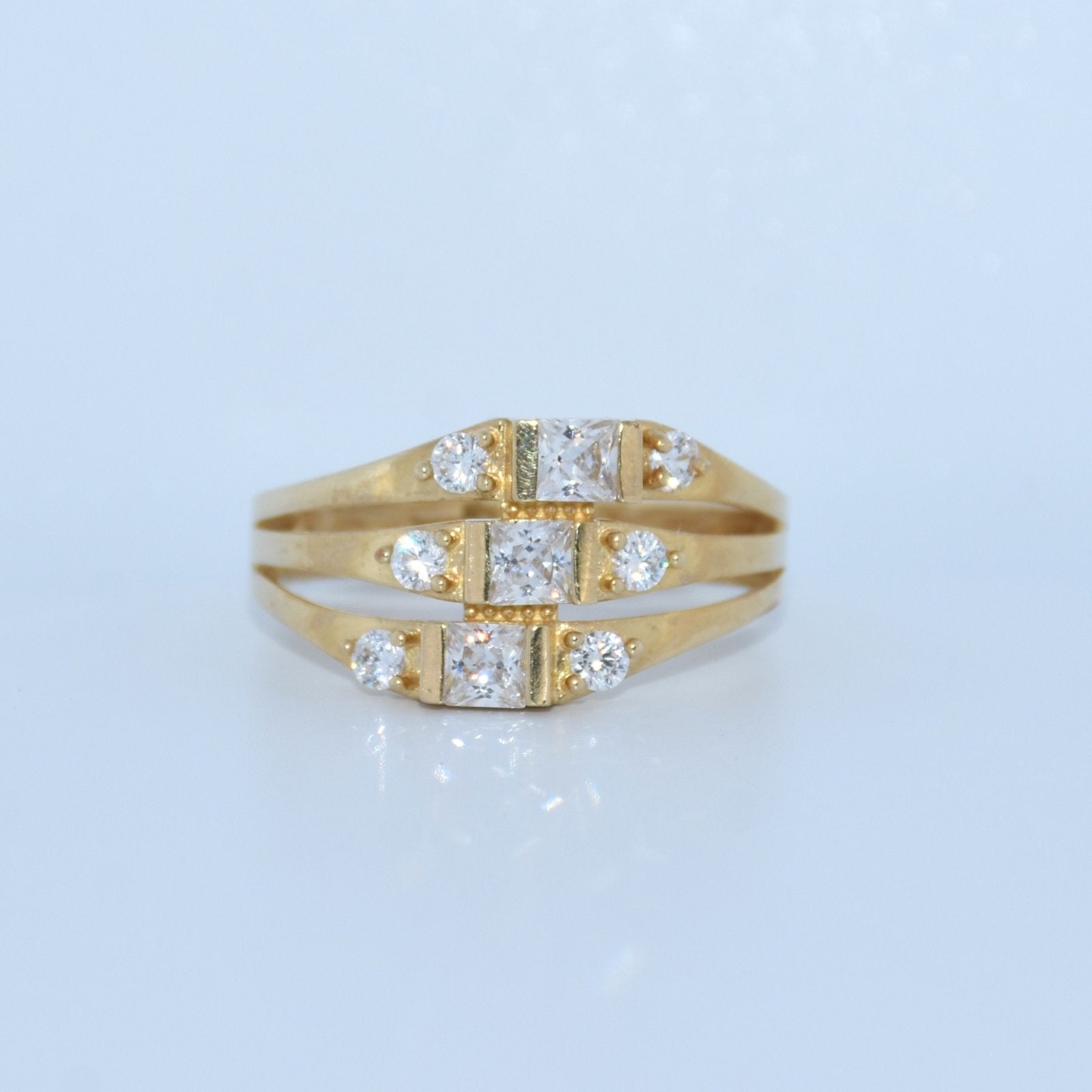 14K Gold | Three Stone Rings