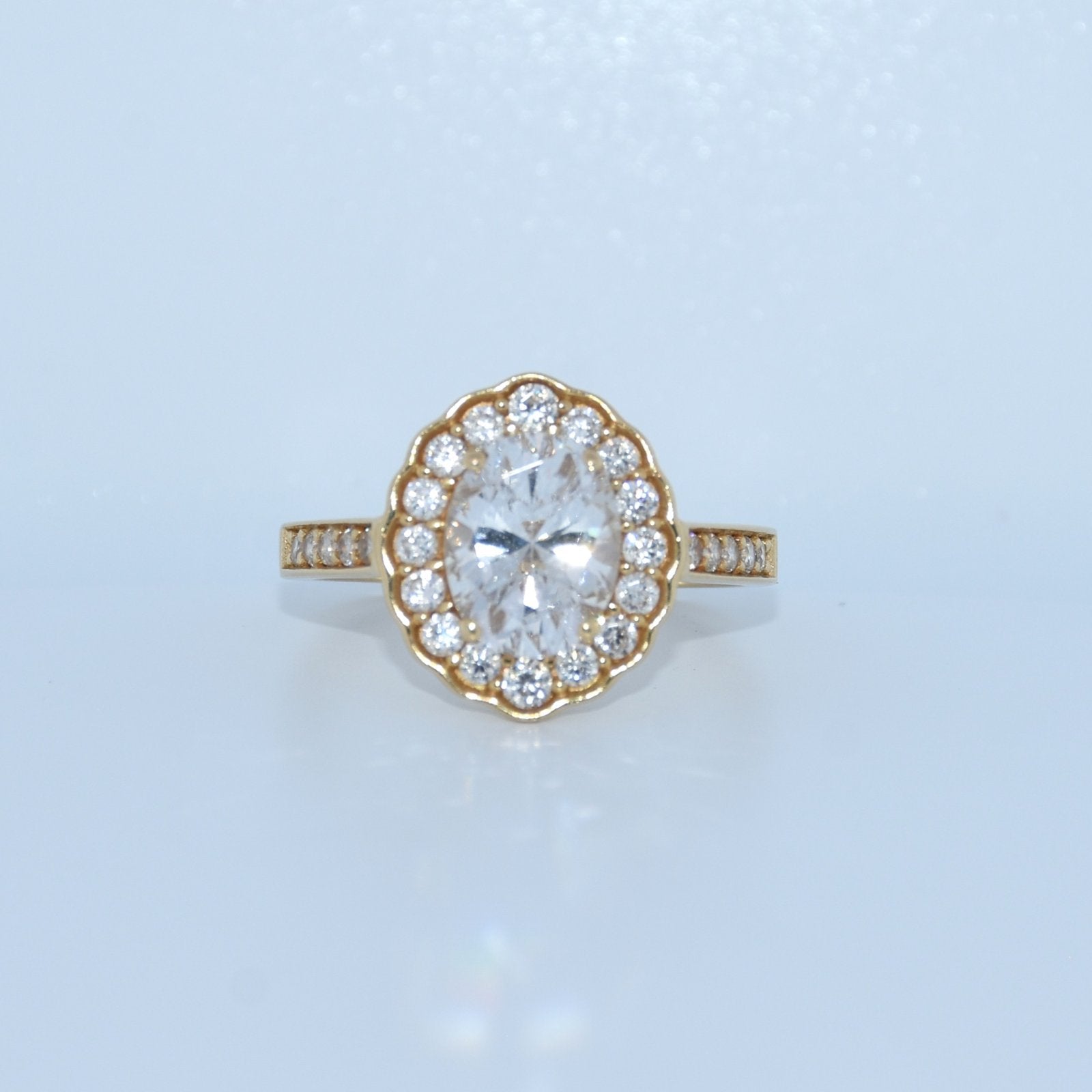 14K Gold | CZ Engagement Rings Yellow Gold