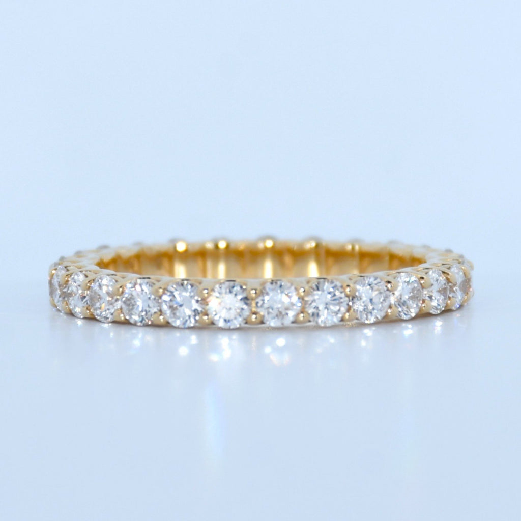 14K Gold |  1.497cttw Round Eternity Lab Diamond Wedding/Anniversary Band