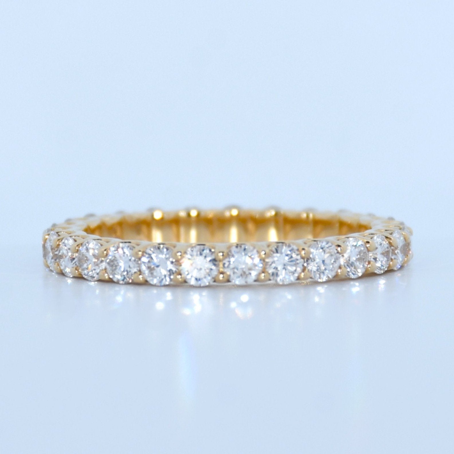 14K Gold |  1.497cttw Round Eternity Lab Diamond Wedding/Anniversary Band