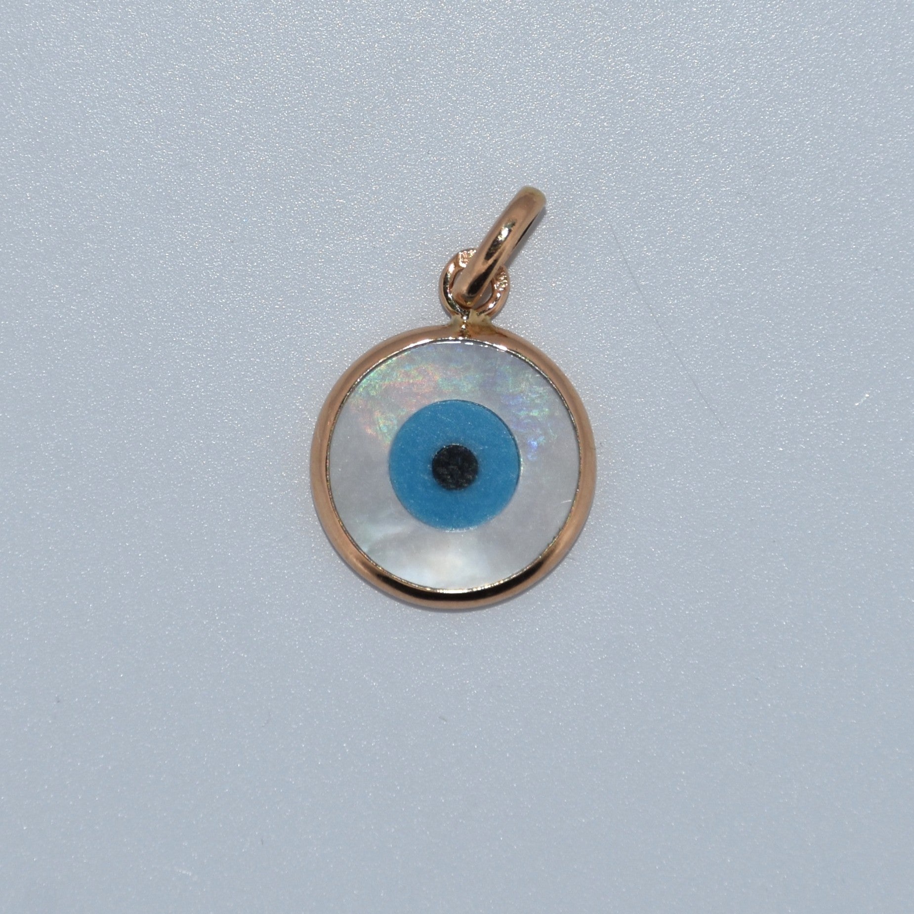 19.2K Portuguese Gold | Round Evil Eye Charm