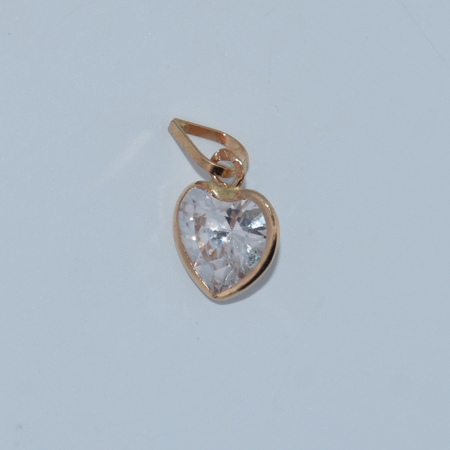 19.2K Portuguese Gold | CZ Heart Charm