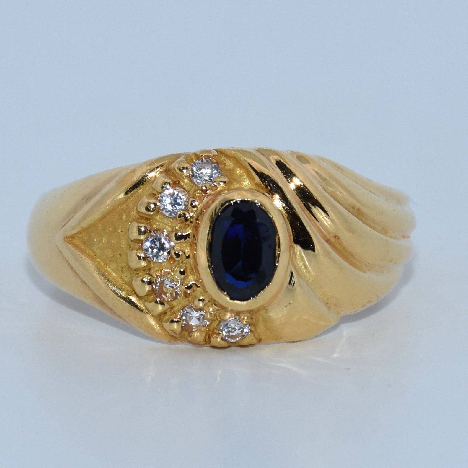 19.2K Portuguese Gold | Rhinestone Stone Rings