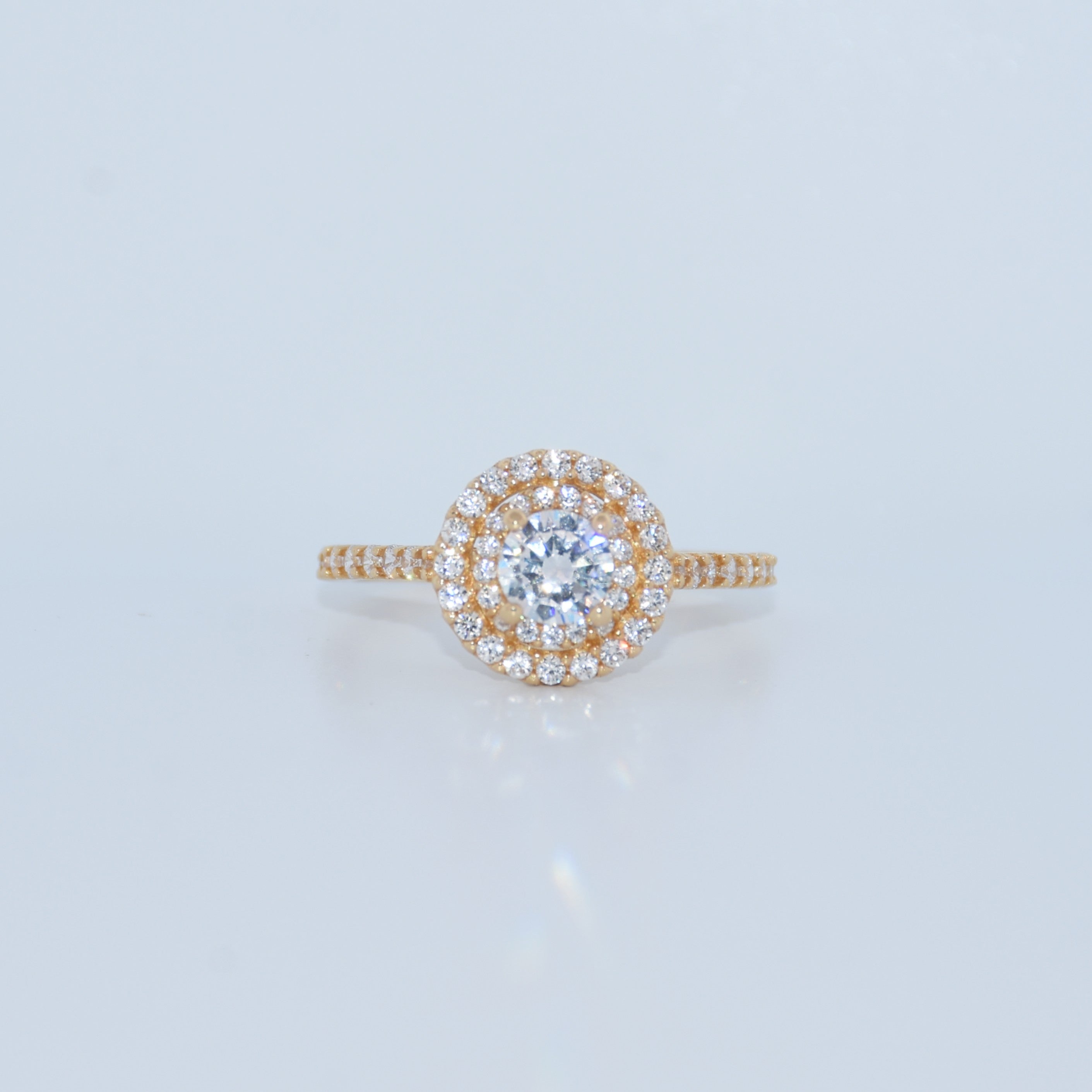 14K Gold | CZ Engagement Rings Yellow Gold